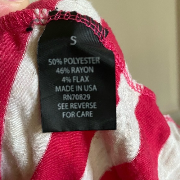 Pink/White Striped vest cardigan tunic - Picture 4 of 4